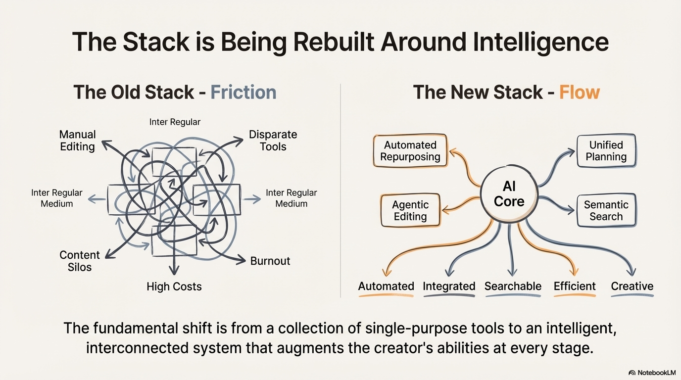 Old Stack (Friction) vs New Stack (Flow) - AI Core Intelligence